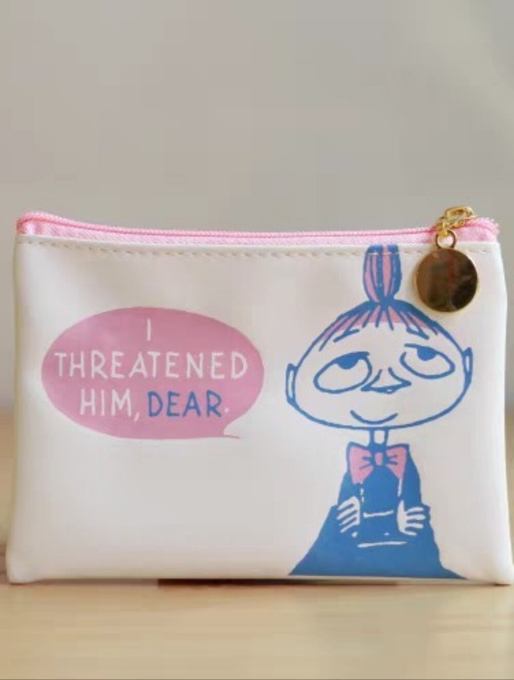 Mymble Little My zipper pouch Moomin Coin Purse Wallet NWOT 9X12 CM